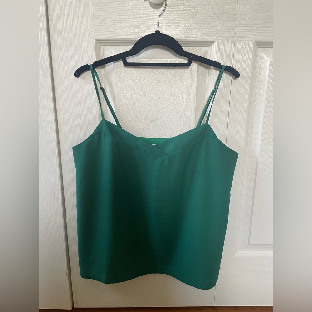 JCrew emerald green strappy tank